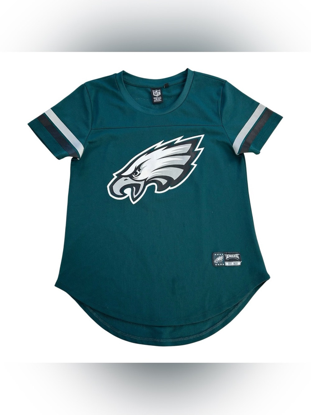 Philadelphia Eagles NFL Women’s Team Apparel Mesh Short Sleeve T-Shirt Jersey M